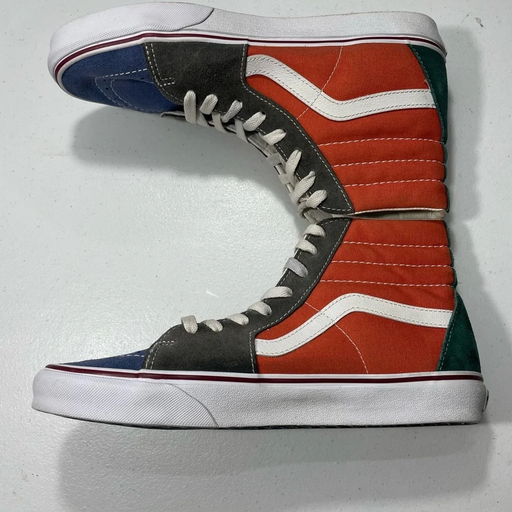 Vans Men's Blue and Gray High-Top Sneakers Size 9.5 Women’s 11 SB-40 - Picture 7 of 9